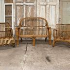 Vintage Rotan Bank, Tweezitter. Exclusief. Dutch Design. thumbnail 6