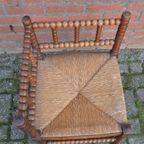 Hoekstoeltje Eikenhhout Met Biezen Zitting thumbnail 3