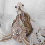 Vintage Brocante Wandlamp Met Glazen Pegels thumbnail 4