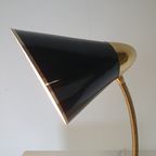 Mid-Century Brass Big Button Table Lamp thumbnail 3