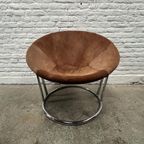 Midcentury Design Ballon Chair - Chroom, Suede - Lusch&Co thumbnail 2