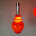 2 Space Age Opaline Chromen Hanglampen Design Vintage thumbnail 8