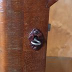 Antieke Engelse Vitrinekast Van Mahoniehout Jaren '40 thumbnail 17