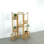 Bamboe Plantenrek, Roomdivider Vintage Kamerscherm thumbnail 2