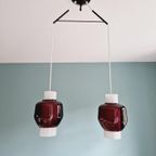 Scandinavische Dubbele Hanglamp In Opaline En Amethistglas thumbnail 19