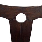 Vintage Brutalist Eiken Stoel Jaren 60 Massief Hout thumbnail 10