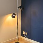 Verstelbare Vintage Staande Vloerlamp, Chroom Met Zwarte Spots. 1970’S thumbnail 13