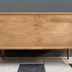 Lowboard, White Skai Fronts On The Drawers 1960S thumbnail 5