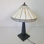 Grote Art Deco Stijl Tifanny Lamp thumbnail 8