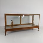 Antieke Grote Glazen Vitrinekast / Toonbank thumbnail 3