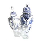 Vintage Set Van 2 Apothekers Pot In Transparant Glas, Jaren '70 thumbnail 4