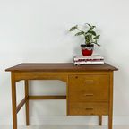 Scandinavisch Vintage Teak Fineren Bureau Veme thumbnail 3