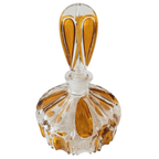 Artdeco Stijl Parfumfles Persglas Amber Transparant 1950’s thumbnail 3