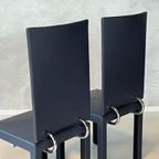 Arcalla Eetkamerstoelen Set 4x B&b Italia Paolo Piva Vintage thumbnail 2