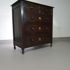 Particularly Cool English Chest Of Drawers / Chest Of Drawers. Dated (charles 2 Era). Made Of Sol thumbnail 19