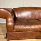 Chesterfield Look 3 Zits Bank + Fauteuil - Bruin - Leder thumbnail 11