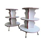 Vintage Ronde Etagere / Winkelrek / Vitrine thumbnail 2