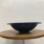 Grote Emaille Gietijzeren Wok Blauw thumbnail 2