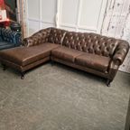 Acme Classic Chesterfield Bank – Vintage Bruin, Leer thumbnail 4