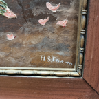 Vintage Olieverf Schilderij Bloemen H. Storm thumbnail 4