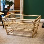 Vintage Salontafel Van Bamboe En Rotan thumbnail 5
