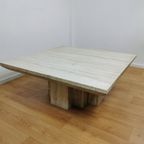 Vintage Mid Century Travertin Salontafel Koffietafel thumbnail 9