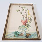 Jaren 40 Vintage Drukprent Achter Glas In Lijst Vintage thumbnail 4