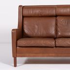 1970’s Danish Modern Cognac Leather Sofa thumbnail 4