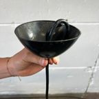 Vintage Chromen Ufo Luster / Hanglamp Met Oranje Accent thumbnail 7