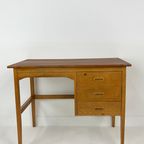 Scandinavisch Vintage Teak Fineren Bureau Veme thumbnail 11