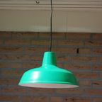 Vintage Groene Hanglamp Metaal thumbnail 7