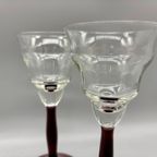Set Art Deco Ponti Glaasjes Kristal Unie Maastricht 2 Stuks thumbnail 6