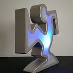 Keith Haring La Linea Lamp Osvaldo Cavandoli Zilver (nieuw In Originele Verpakking) thumbnail 12