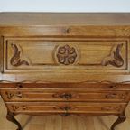 Brocante, Vintage Secretaire, Ladekast, Landelijk Bureau 808 thumbnail 21