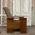Vintage Kratstoel, Stoel. Design Rietveld. Amsterdamse School. thumbnail 3