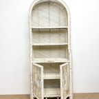 Vintage Wit Rotan Rieten Bohemian Kast Boogkast Bali thumbnail 7