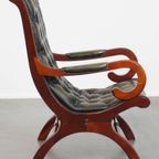 Tijdloze En Klassieke Groene Engelse Stijl Rundleren Chesterfield Fauteuil Met Hout thumbnail 8