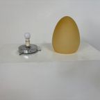 Vintage Opaline Glass Selene Italy Egg Lamp thumbnail 2