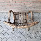 Bruine Bamboe Fauteuil Tuinstoel thumbnail 2