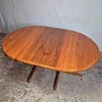 Vintage Uitschuifbare Deense Ronde Eettafel Massief Teak thumbnail 16