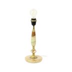 Vintage Tafellamp Onyx Marmer Messing Klassiek Sixties thumbnail 2