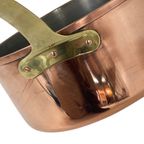 Tagus - Portugal - Set Of 4 - Copper Pots And Pan With Brass Handles - Polished thumbnail 5