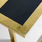 Vintage Regency Messing Console Met Blauwe Graniet, Italië 1970 thumbnail 8
