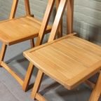 Set Van 3 Vintage Mid Century Houten Klapstoelen thumbnail 13