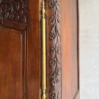 Antique Carved Wood Wardrobe thumbnail 11
