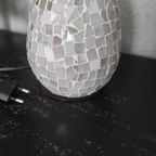 Oosterse Mozaïek-Lamp Tafellamp Egg-Lamp Wit Glas thumbnail 2