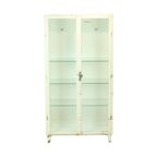 Oude Metalen Apothekerskast Medicijnkast Glas Industrieel 1970S thumbnail 6