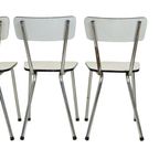 Set Van 4 Grijze Formica Stoelen Chroom Eetkamerstoelen Sixties thumbnail 13