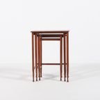 Swedish Modern Nesting Side Tables From Nordiska Kompaniet 1950s thumbnail 5