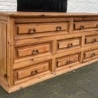 Stoere Mexicaans Grenen Ladenkast/ Dressoir, 207 Cm Breed thumbnail 4